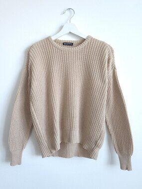 American Apparel Beige Fisherman Sweater